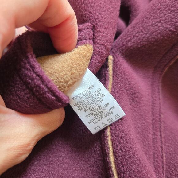 New Susan Graver Reversible Brown Burgundy Button Down Coat Jacket - Picture 2 of 9